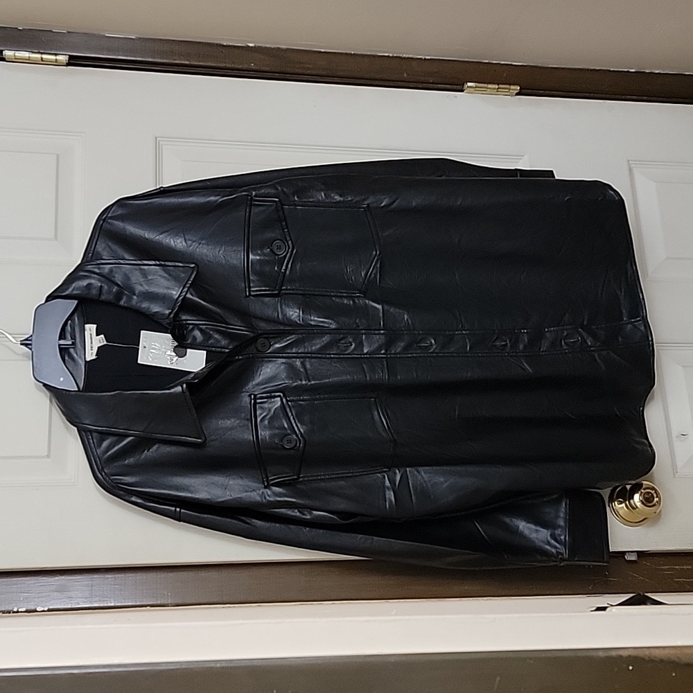 Lightweight Faux Leather Jacket